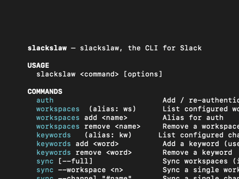 Slackslaw CLI